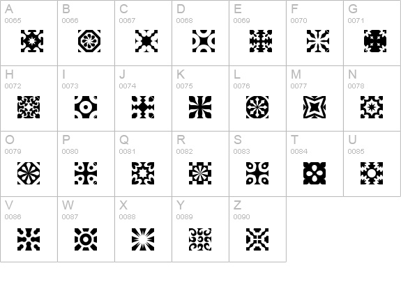 kitchen tile uppercase A-Z preview