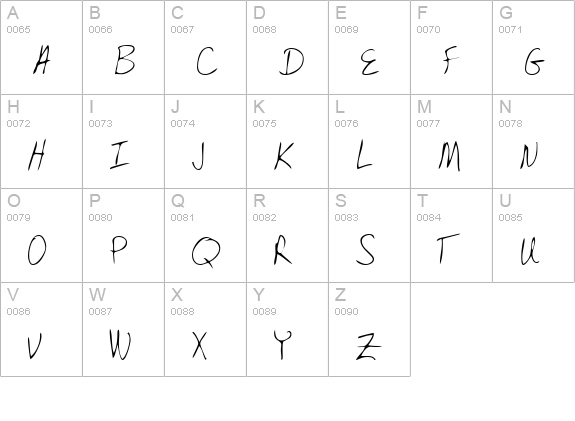 KitsHand Regular uppercase A-Z preview