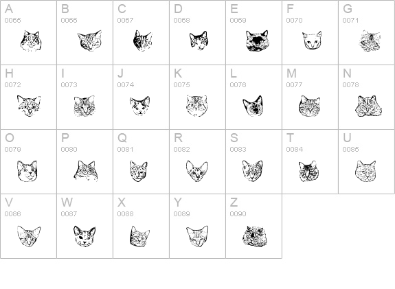 KittyPrint AOE uppercase A-Z preview