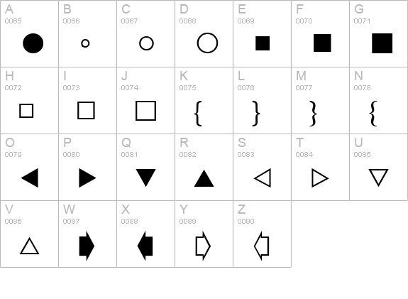 KivunPi uppercase A-Z preview