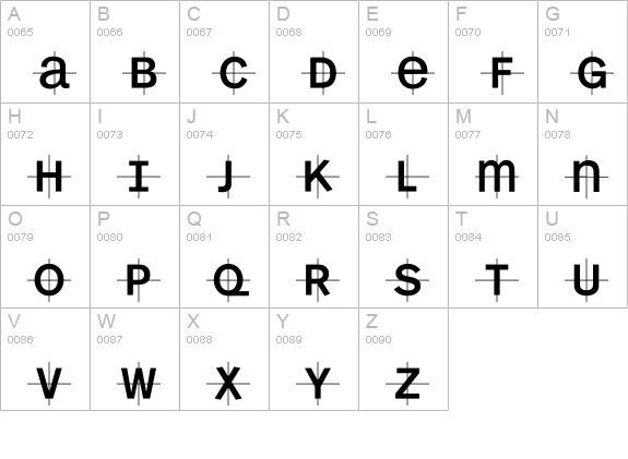 KL1MonoCase-Krux uppercase A-Z preview