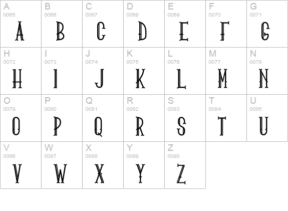 KlangdamBold Regular uppercase A-Z preview