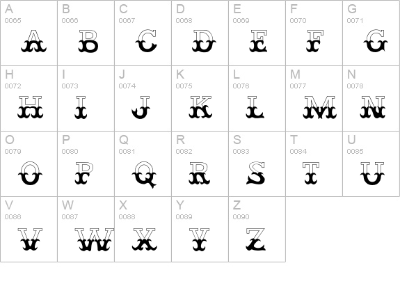 Klavier uppercase A-Z preview
