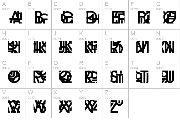 KleinsTypesoup uppercase A-Z preview