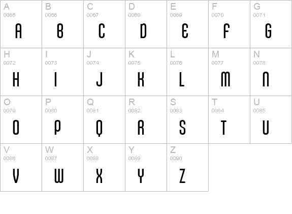 Kleptocracy Condensed Light uppercase A-Z preview