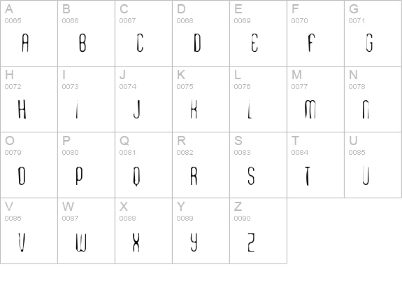 Kleptocracy Gaunt uppercase A-Z preview