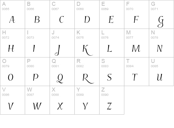 Kleymissky uppercase A-Z preview