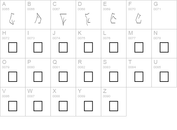 Klingo uppercase A-Z preview