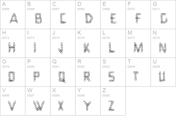 KlipJoint uppercase A-Z preview