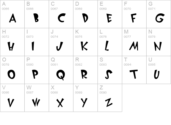 KlunderScript-Bold uppercase A-Z preview