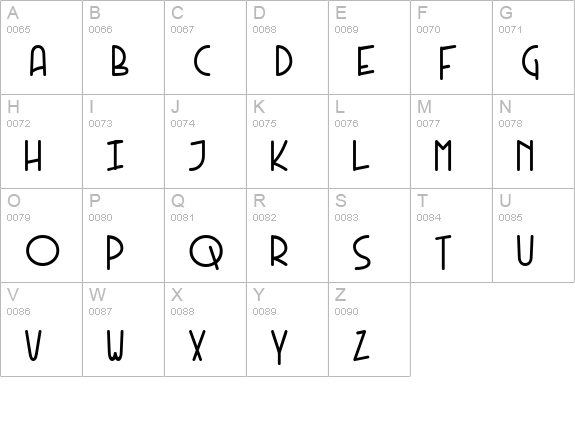 Kneebls Bold uppercase A-Z preview