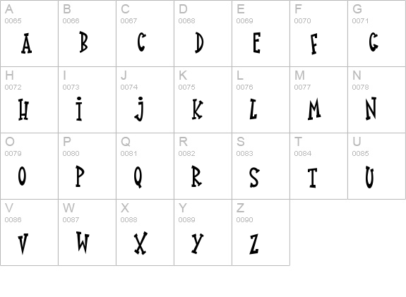 Knick Knack
 uppercase A-Z preview