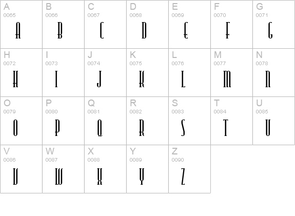 Kniff-Regular uppercase A-Z preview