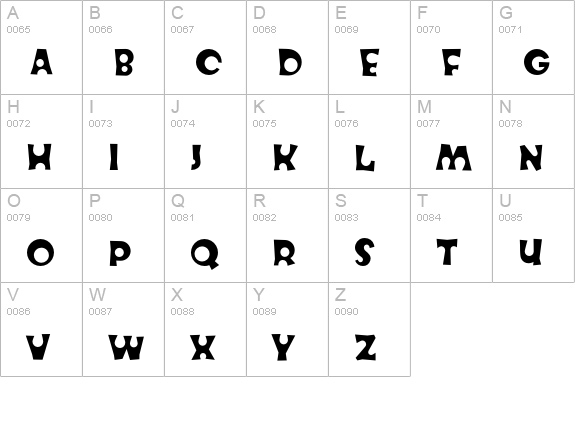 Knobcheese-Normal uppercase A-Z preview