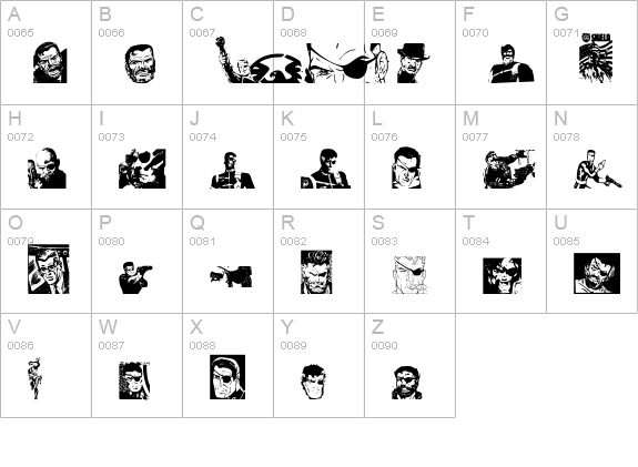 Knock Furious uppercase A-Z preview