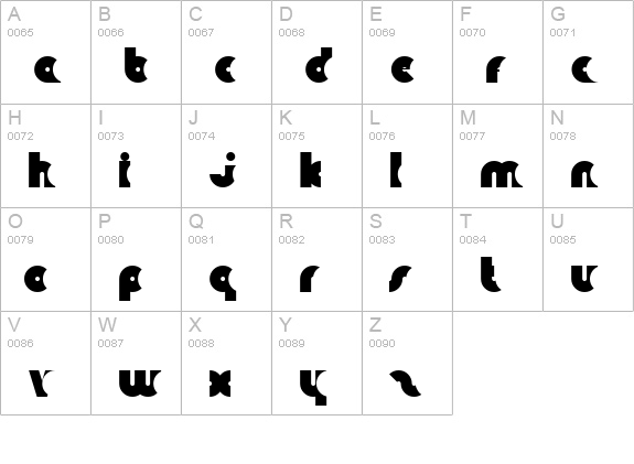 Knuckle Down uppercase A-Z preview