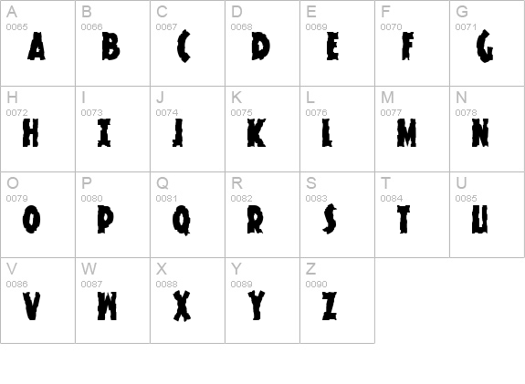 Knuckle Sandwich Krunchy uppercase A-Z preview