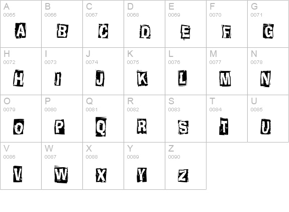 KnuckleheadBoxed uppercase A-Z preview