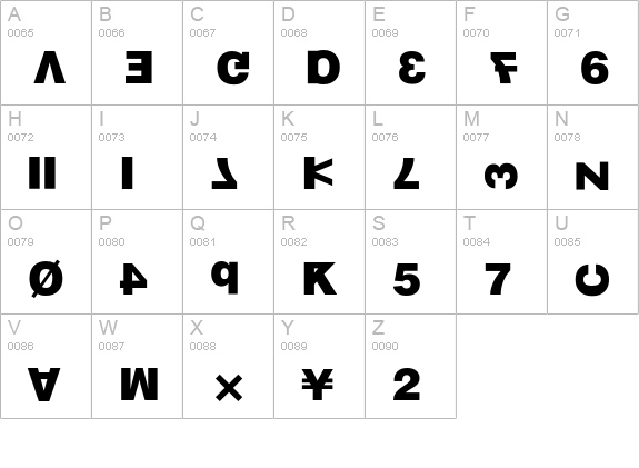 Knulla uppercase A-Z preview