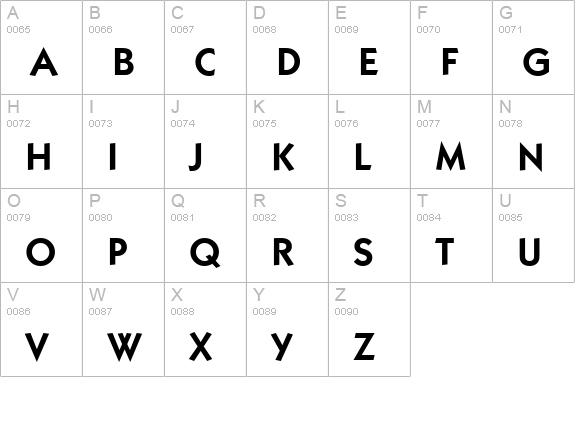 Koblenz-Demi uppercase A-Z preview
