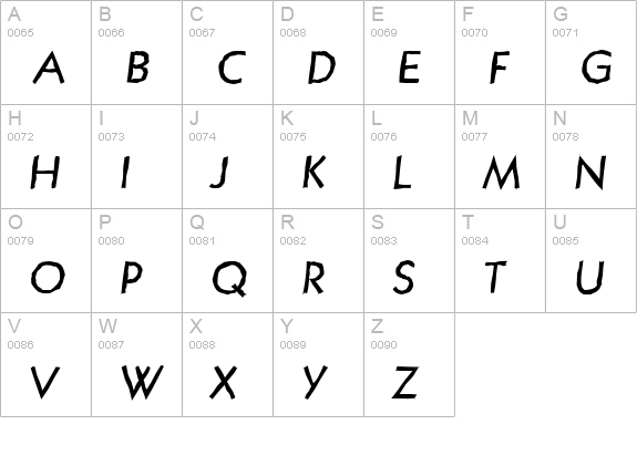 KoblenzAntique-Italic uppercase A-Z preview