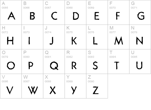 KoblenzAntique-Regular uppercase A-Z preview