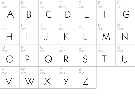KoblenzSerial-Xlight-Regular uppercase A-Z preview