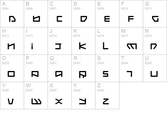 Kobold uppercase A-Z preview
