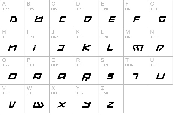Kobold Bold Italic uppercase A-Z preview