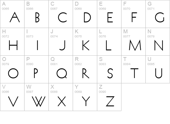 Koch Quadrat Fill uppercase A-Z preview