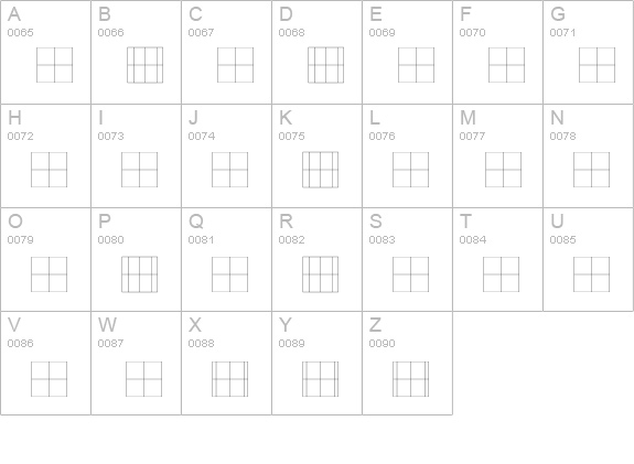 Koch Quadrat Guides uppercase A-Z preview