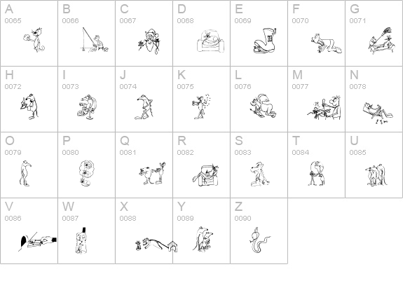 KocieSymbole uppercase A-Z preview