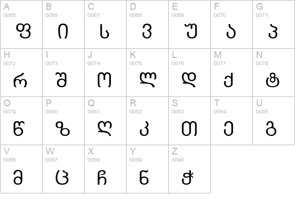 Kolkhety-ITV uppercase A-Z preview