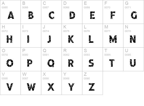 KolkmanShatter uppercase A-Z preview