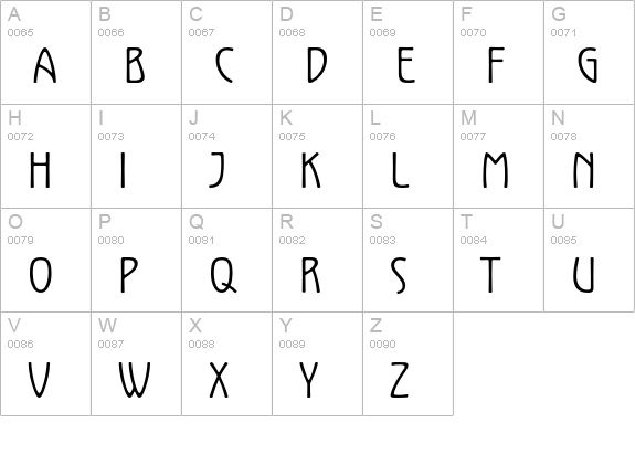 KoloNarrow uppercase A-Z preview
