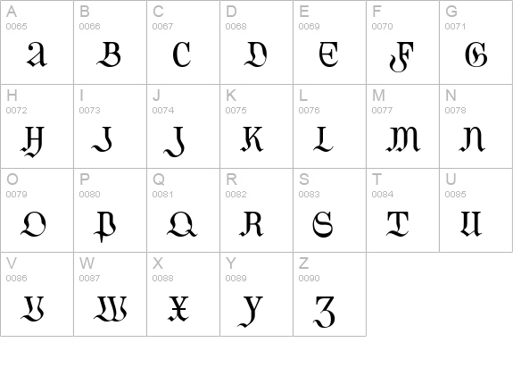 Kombine Regular uppercase A-Z preview