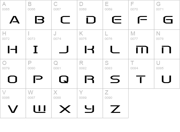 Kometenmelodie 2 uppercase A-Z preview