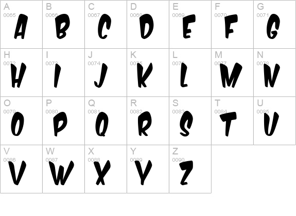 Komika Boogie uppercase A-Z preview
