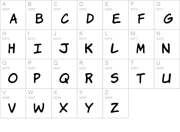 Komika Jam uppercase A-Z preview