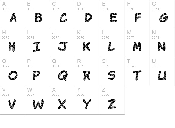 Komika Krak uppercase A-Z preview