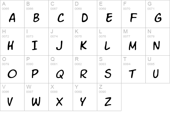 Komika Slim uppercase A-Z preview