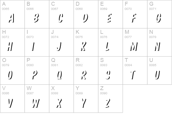 Komika Title - Emboss uppercase A-Z preview