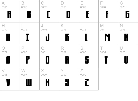 Komikahuna uppercase A-Z preview