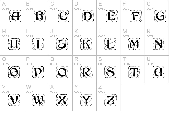 KonanKaps uppercase A-Z preview