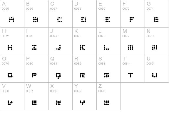 Konector -BRK- uppercase A-Z preview