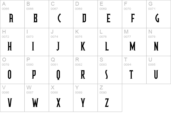 Konfactur-One uppercase A-Z preview