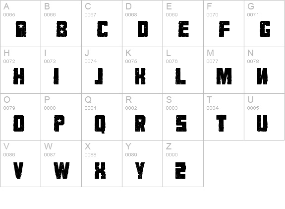 KonQa Black uppercase A-Z preview