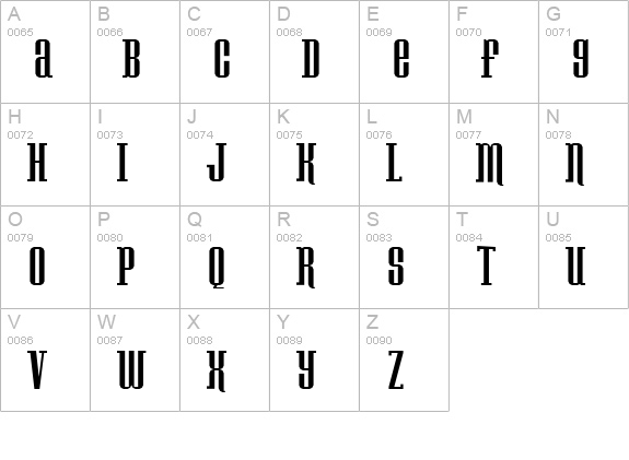 Konspiracy Theory uppercase A-Z preview