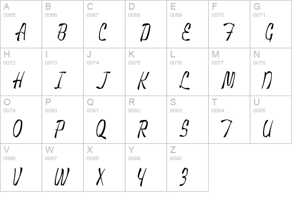 KonTikiJFLounge uppercase A-Z preview