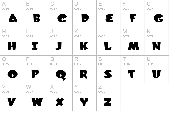 KonTikiKonaJF uppercase A-Z preview